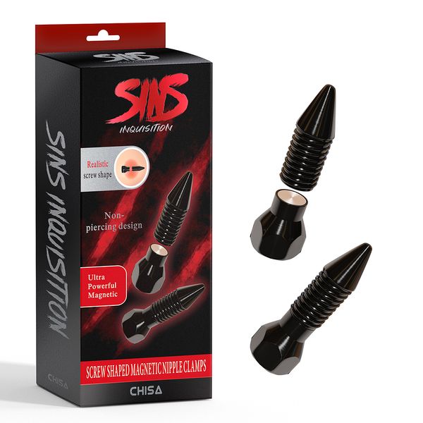 Зажимы для сосков магнитные Chisa Sins InquisitionScrew Shaped Magnetic Nipple Clamps