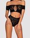 Комплект мереживний топ і трусики Obsessive Inessita set Black S / M / L