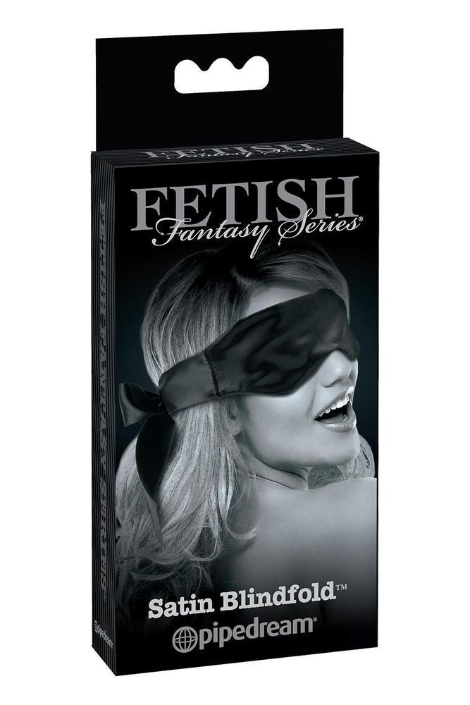 Атласна маска для ігор БДСМ Pipedream Fetish Fantasy Series чорного кольору