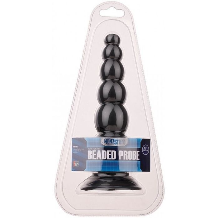 Анальная пробка с шариками MENZSTUFF BEADED PROBE BLACK
