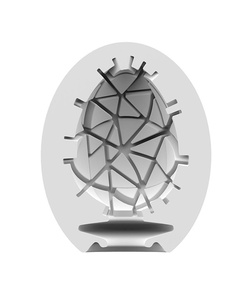 Самозмащувальний мастурбатор у вигляді яйця Satisfyer Crunchy Masturbator Egg рельєфний