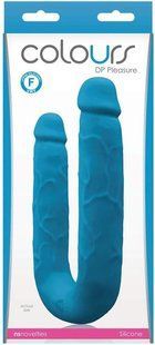 Подвійний фалоімітатор COLOURS DP PLEASURES BLUE