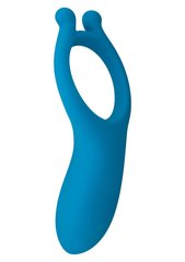 Эрекционное кольцо с вибрацией Toy Joy синее, 11 х 5.5 см