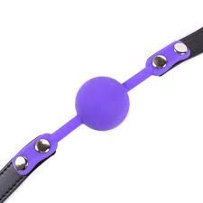 Кляп силіконовий Silicone ball gag metal accesso purple