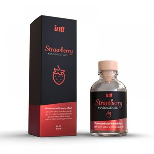 Съедобный массажный гель для интимных зон Intt Strawberry 30 мл