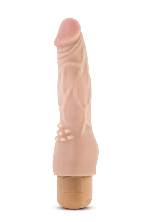 Вібратор із кліторальною стимуляцією Blush Mr. Skin Cock Vibe 4, тілесний