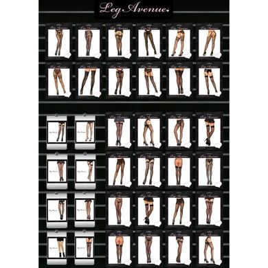 Чулки с кружевной коронкой One Size Nuna Sheer Thigh High Stockings от Leg Avenue, черные