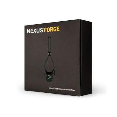 Ерекційне вібро-кільце із затяжкою Nexus Forge, чорне