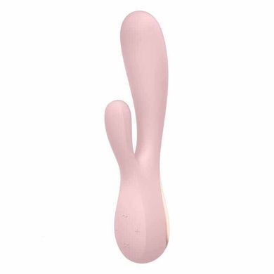 Вібромасажер кролик SATISFYER MONO FLEX з підключенням до додатку, рожевий