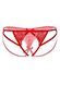Кружевные трусики с бантиком и открытой интимной зоной Naomi Daring Intimates, красные, S/M
