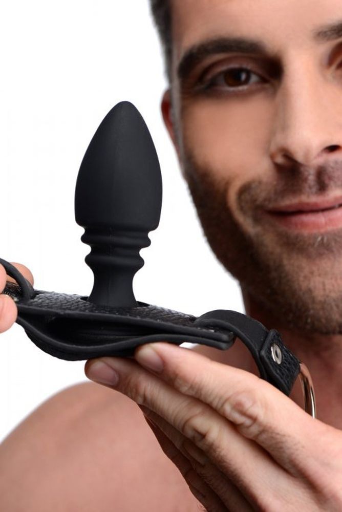 Портупея труси з кільцем на член Harness With Cock Ring And Anal Plug та анальною пробкою