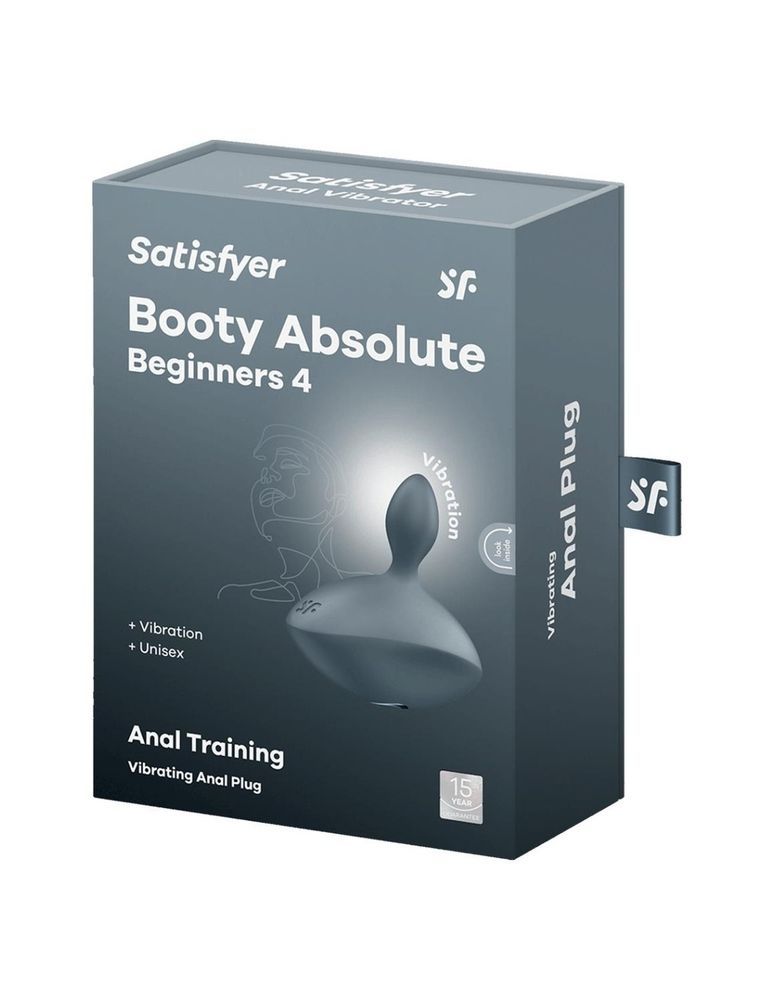 Вібруюча анальна пробка Satisfyer Booty Absolute Beginners 4 сіра