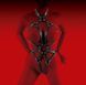 Портупея с декоративными заклепками Virgite Love Hit из экокожи, черная