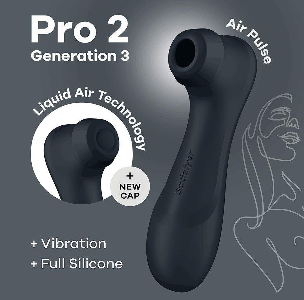Вибратор с эффектом пульсации Satisfyer Pro 2 Generation 3 черный