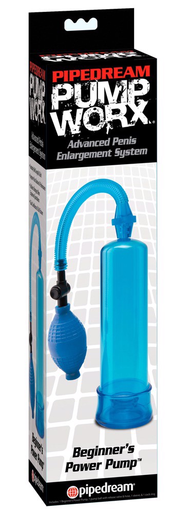 Вакуумна помпа Pipedream Pump Worx синя, 19 см