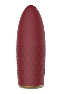 Компактный вибромассажер с рельефной поверхностью Dream Toys Marly, бордовый, 11 х 4 см