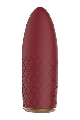 Компактний вібромасажер з рельєфною поверхнею Dream Toys Marly, бордовий, 11 х 4 см