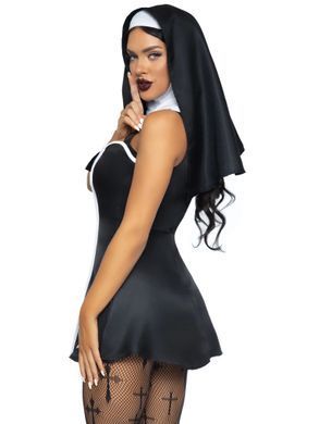 Костюм черниці Leg Avenue, S, Naughty Nun 2 предмети, чорний
