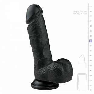 Фалоімітатор EasyToys Realistic Dildo-17,5 см чорний