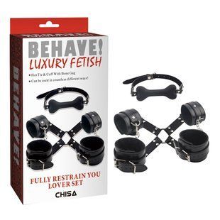 Набор&nbsp;БДСМ&nbsp;Chisa&nbsp;Behave!&nbsp;Luxury&nbsp;Fetish&nbsp;4&nbsp;предмета, черный