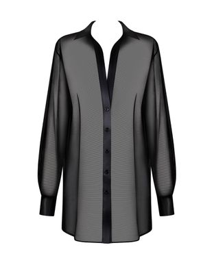 Сексуальный халат-рубашка Obsessive Stellya babydoll black M/L