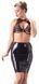 Юбка из латекса до колен LateX ROK midi черная, L