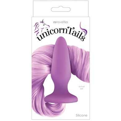 Анальна пробка з хвостом поні, Unicorn Tails, NS Novelties purple