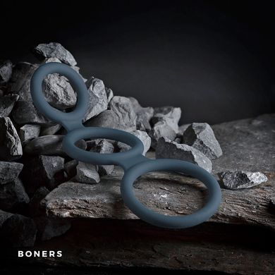 Тройное силиконовое кольцо Boners для пениса Triple Ring