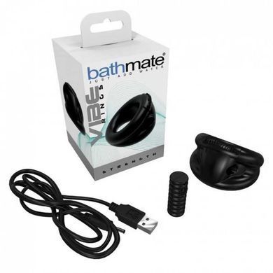 Ерекційне кільце Bathmate Vibe Ring-Strength зі знімною віброкулею, чорне