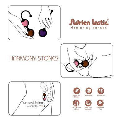 Набор шариков Кегеля Adrien Lastic Harmony Stones с натуральными камнями