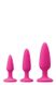 Набір анальних пробок COLOURS PLEASURES TRAINER KIT PINK, Рожевий, Розмір посилки : 20,00 х 19,50 х 6,50