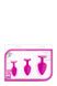 Набір анальних пробок LUXE BLING PLUGS TRAINING KIT PINK, Розовый/Прозрачный