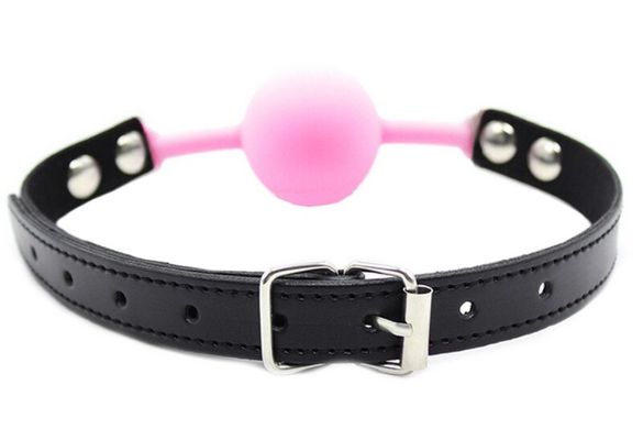Кляп силиконовый Silicone ball gag metal accesso pink