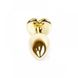 Анальна пробка з каменем Plug-Jewellery Gold Heart PLUG- Red розмір S