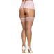 Панчохи під пояс Obsessive Girlly L/XL бежевий, рожевий
