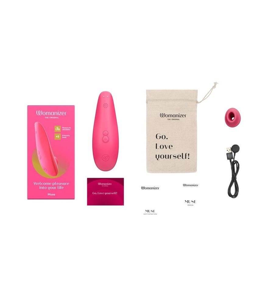 Вакуумный клиторальный стимулятор WOMANIZER Muse Pink Rose