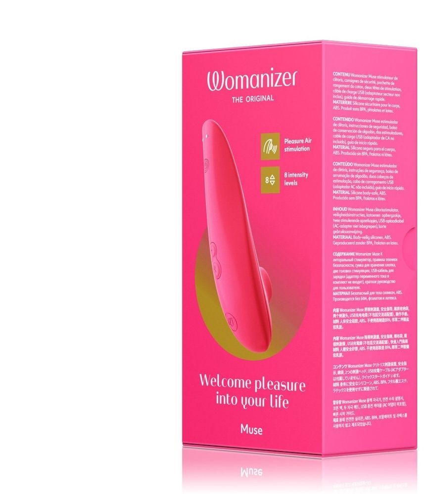 Вакуумный клиторальный стимулятор WOMANIZER Muse Pink Rose