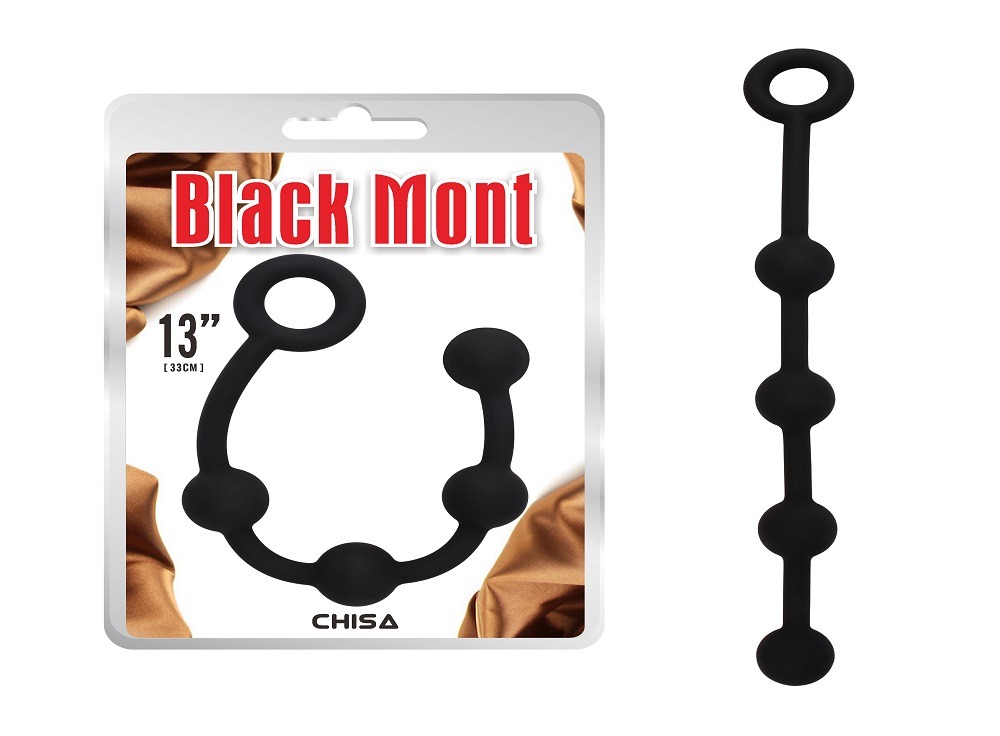 Анальні буси Chisa Black Mont ”P” Storm Beads чорні, S