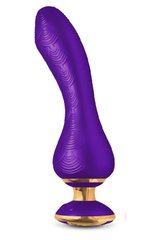 Вібратор Shunga Sanya з ручкою та підсвічуванням, фіолетовий, 18.5 см х 3.8 см