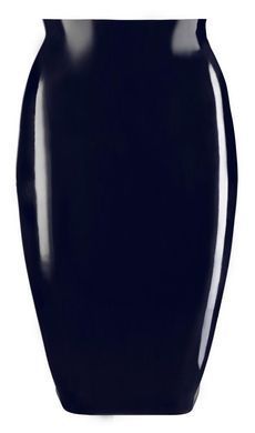 Спідниця з латексу до колін LateX ROK midi чорна, XL