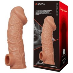 Насадка на пенис с отверстием для мошонки Kokos 15,6 см. CS 001-L