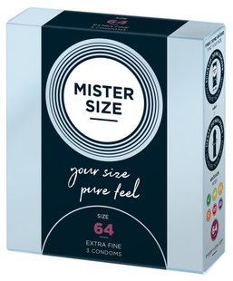 Презервативи латексні Mister Size 64 мм ультра тонкі (ціна за упаковку, 3 шт.)