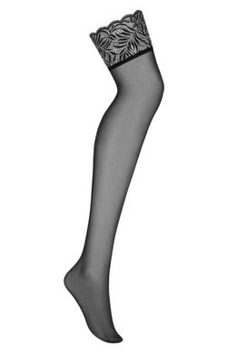 Чулки черные Obsessive Contica stockings L/XL