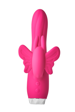 Вибратор кролик в виде Бабочки Dream Toys Flirts Butterfly, розовый, 17 см х 3 см