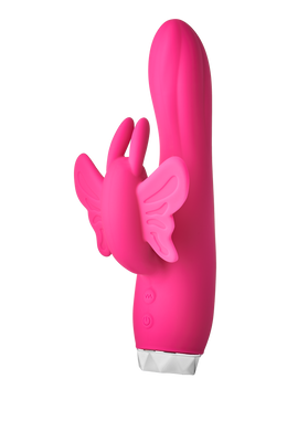 Вібратор кролик у вигляді Метелики Dream Toys Flirts Butterfly, рожевий, 17 см х 3 см