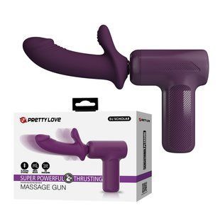 Вібромасажер пістолет Dj Doctor Massage Gun бузковий, 13.6 х 3.9 см