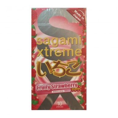 Ультратонкие презервативы Sagami Xtreme Strawberry, 10 шт, 0,04 мм