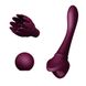 Вібратор двосторонній універсальний Zalo Bess з насадками Purple, Фіолетовий