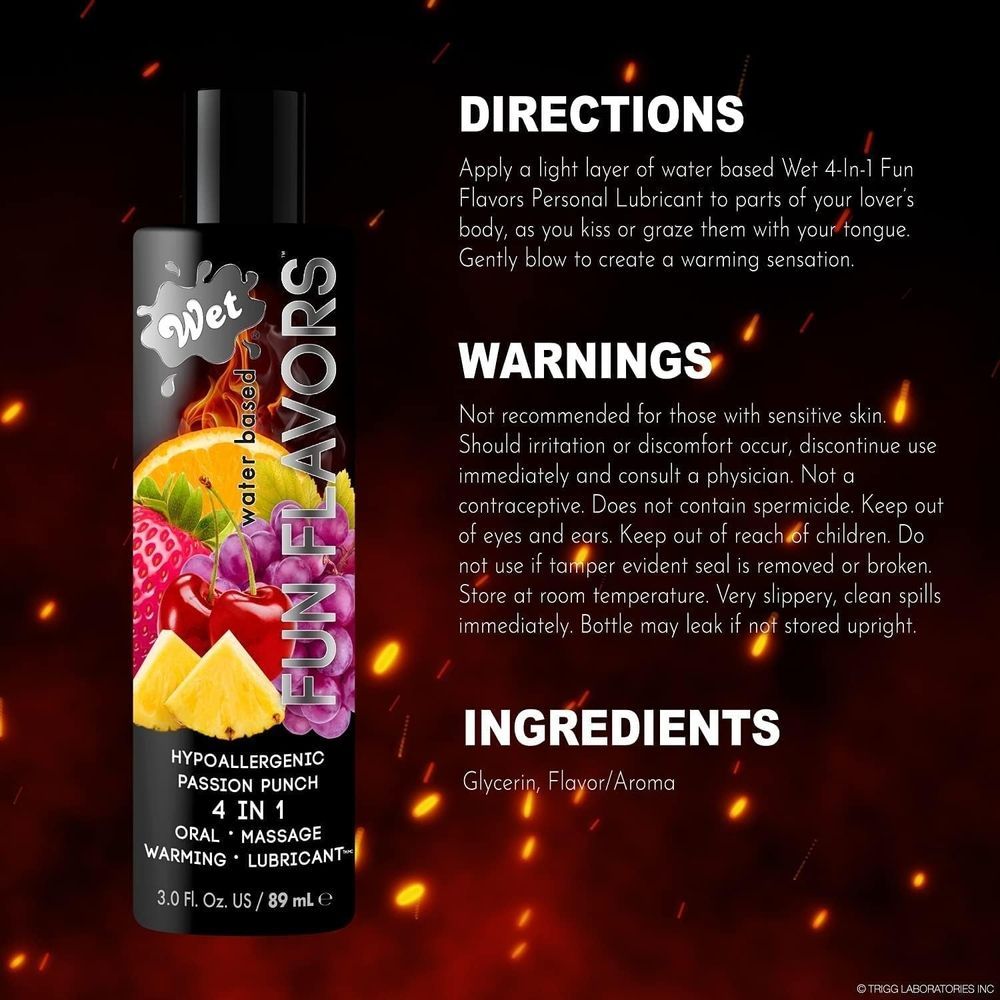 Разогревающий лубрикант Wet Fun Flavors Tropical Fruit Explosion (мультифрукт) 30 мл