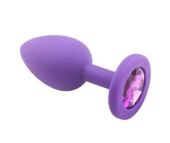 Анальная пробка Purple Silicone Light Violet, S